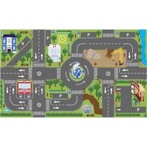 Car games - traffic mats with LED traffic lights Kidsglobe image-1