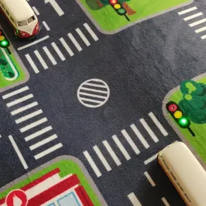 Car games - traffic mats with LED traffic lights Kidsglobe image-3
