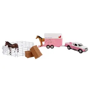 Car games - mitsubishi with horse trailer and accessories Kidsglobe image-0