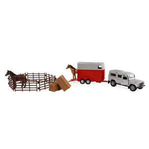 Car games - land rover with horse trailer and accessories Kidsglobe image-0