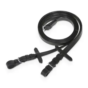 Σχοινιά για άλογο Kieffer Belinda Ergon.Line leather reins w.chrome buckles image-1