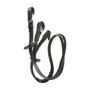 Δέσιμο αλόγου από δέρμα Kieffer Trail with chrome buckles image-0