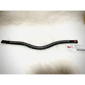 Double bridle front for horse Kieffer Ultrasoft browband not lined image-0