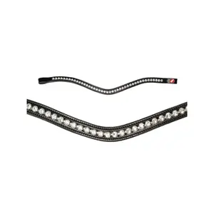 Καρφίτσα μετώπου για άλογο Kieffer Ultrasoft Amy curved browband not lined image-0