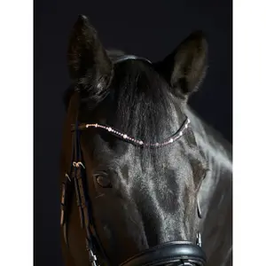 Trense Kieffer Priya browband with pink ultrashine crystals + pearls image-2