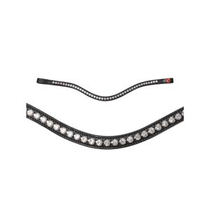 Pannband för häst Kieffer Ultrasoft Stella curved browband not lined
