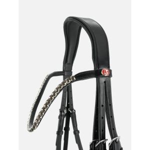 Wędzidło jeździeckie z kwadratowymi chromowanymi pętelkami Kieffer Grace image-1