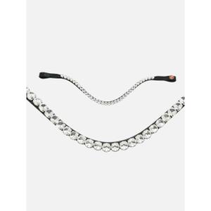 Podwójne ogłowie Kieffer Faye with square chrome buckles image-3