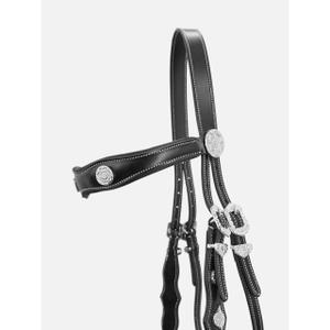 Uzda jeździecka Kieffer Isabella with leather reins image-2