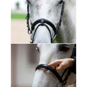 Uzda do jazdy konnej Kieffer Anja Beran combined noseband and chip pad image-1