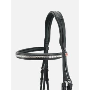 Riding bridle Kieffer Perseus chrome chain in browband image-1