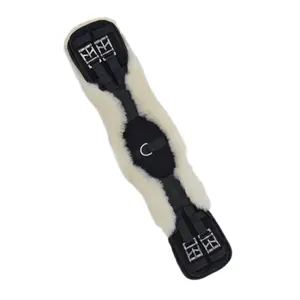 Pferdetrainingsgurt ohne Gummi Kieffer Air-tex Lambskin+
