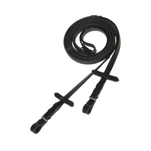 Hästtömmar av gummi Kieffer with chrome buckles