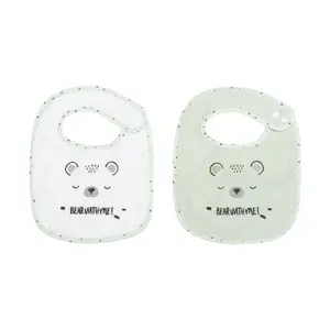 Sponge and velvet bib Kikkaboo Bear With Me (x2) image-0