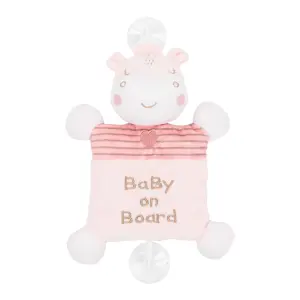 "Baby on Board" Soft Toy Kikkaboo Hippo Dreams image-0