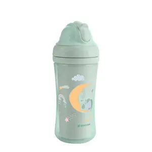 Cup with silicone straw Kikkaboo Moony me image-0