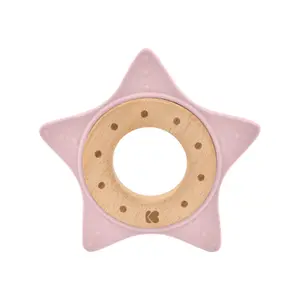 Silicone and wood teething ring Kikkaboo Star image-0