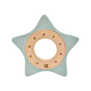 Silicone and wood teething ring Kikkaboo Star image-0