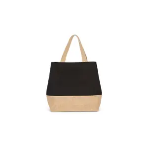 Tote bag cotton canvas and jute Kimood image-0