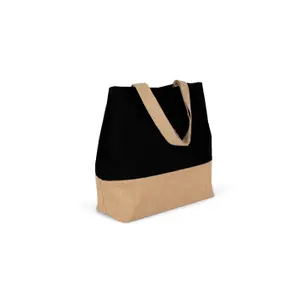 Tote bag cotton canvas and jute Kimood image-1