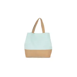 Tote bag cotton canvas and jute Kimood image-0