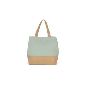 Tote bag cotton canvas and jute Kimood image-0