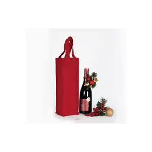 Canvas cotton bottle bag Kimood image-0