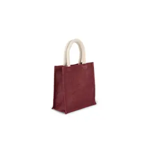 Burlap tote bag - small model Kimood image-1