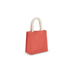 Burlap tote bag - small model Kimood image-1