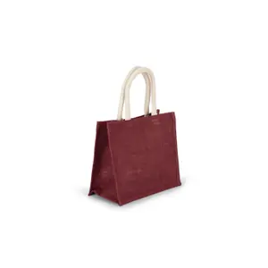 Burlap tote bag - medium model Kimood image-1