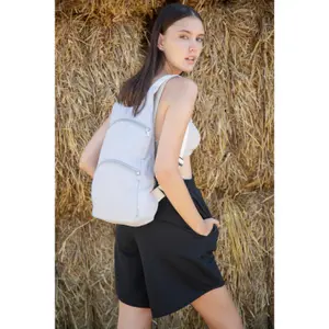Recycled pattern backpack with anti-theft back pocket Kimood image-2