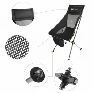Opvouwbare campingstoel met hoge rugleuning Kingcamp image-1