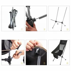 Opvouwbare campingstoel met hoge rugleuning Kingcamp image-2