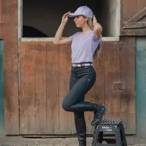 Reitshirt mit V-Ausschnitt für Damen Kingsland Hanna image-2