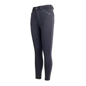 Children's mid grip riding trousers with logo Kingsland Kian F-Tec4 Trekkers image-0