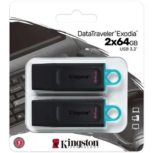 2 pièces Clé USB Kingston 64GB DT EXODIA USB3.2 GEN 1 image-1