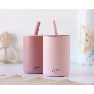Σιλικόνης Ποτήρι με Καλαμάκι Kiokids (x2) image-1