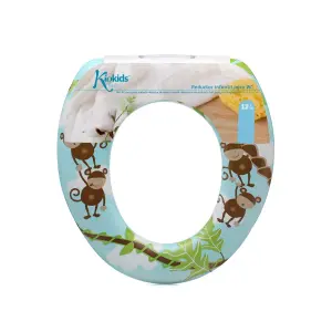 Toalettreducer med apor Kiokids image-1