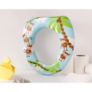 Toalettreducer med apor Kiokids image-2