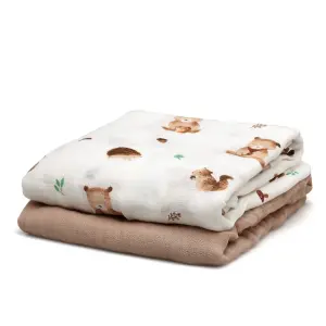 Lange em muselinas de urso bebé Kiokids (x2) image-0