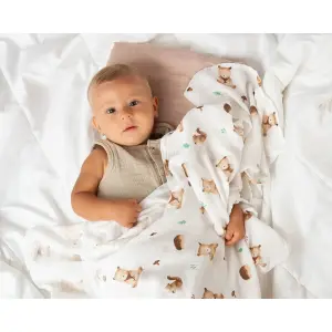 Lange em muselinas de urso bebé Kiokids (x2) image-2