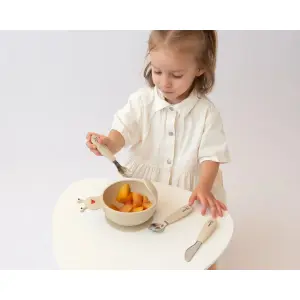 Ασημένια και σιλικόνης μαχαιροπίρουνα Kiokids image-3
