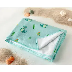 Microfibre Beach Towel Crocodiles Kiokids image-1