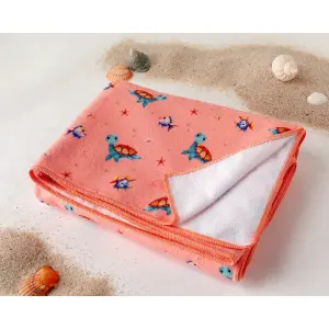 Microfibre Beach Towel Turtles Kiokids image-1
