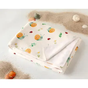 Microfibre Beach Towel Snails Kiokids image-1