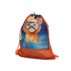 Sac à ficelles de plage à motif animaux Kiokids image-0