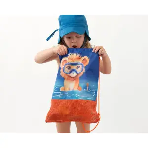Sac à ficelles de plage à motif animaux Kiokids image-1