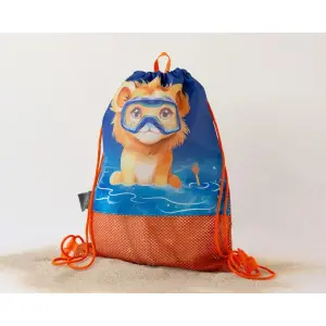 Sac à ficelles de plage à motif animaux Kiokids image-2