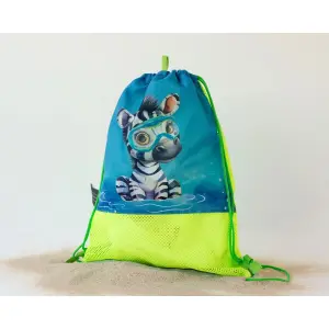Σακίδιο παραλίας με σχέδιο ζώα Kiokids image-2