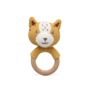 Tiger Wooden Teething Ring Kiokids